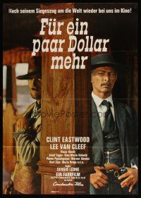 4e564 FOR A FEW DOLLARS MORE German R69 Sergio Leone, c/u of Clint Eastwood & Lee Van Cleef