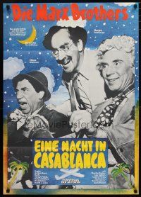 4e606 NIGHT IN CASABLANCA German '77 wacky image of The Marx Brothers, Groucho, Chico & Harpo!