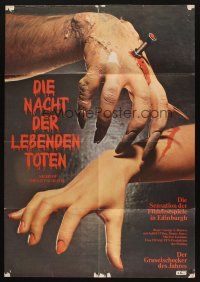 4e607 NIGHT OF THE LIVING DEAD German '71 George Romero classic, close image of zombie hand!