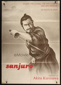 4e635 SANJURO German '62 Akira Kurosawa's Tsubaki Sanjuro, art of Samurai Toshiro Mifune!