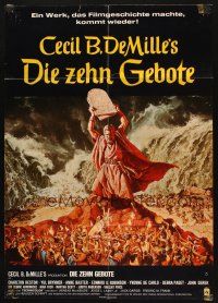 4e665 TEN COMMANDMENTS German R70s directed by Cecil B. DeMille, McCarthy art of Charlton Heston!
