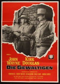 4e688 WAR WAGON German '67 cowboys John Wayne & Kirk Douglas, armored stagecoach!