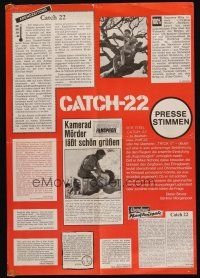 4e472 CATCH 22 German 16x23 '70 directed by Mike Nichols, based on the novel by Joseph Heller!
