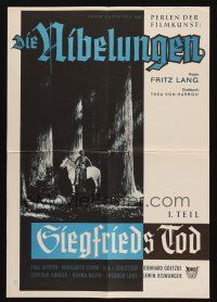 4e474 DIE NIBELUNGEN: SIEGFRIED German 16x23 R62 Fritz Lang, Paul Richter as Siegfried!