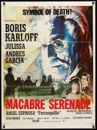 4e034 HOUSE OF EVIL English Mexican poster '68 wonderful huge artwork of Boris Karloff!