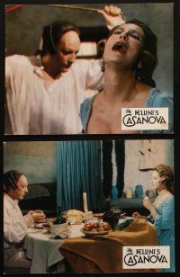 4e198 FELLINI'S CASANOVA set of 8 French LCs '77 Federico Fellini, Donald Sutherland, Tina Aumont!