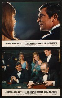 4e167 ON HER MAJESTY'S SECRET SERVICE set of 13 French LCs '70 George Lazenby as Bond, Diana Rigg!
