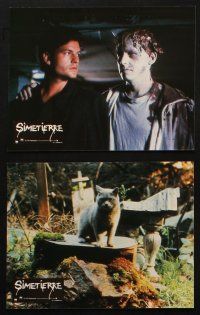 4e175 PET SEMATARY set of 12 French LCs '90 Stephen King's best seller, cool different images!