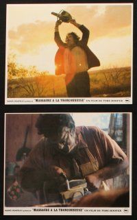 4e189 TEXAS CHAINSAW MASSACRE set of 10 French LCs '82 Tobe Hooper cult classic slasher horror!