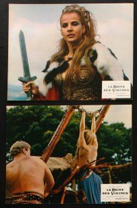 4e157 VIKING QUEEN set of 18 French LCs '67 Don Murray & sexy Carita, Hammer adventure!