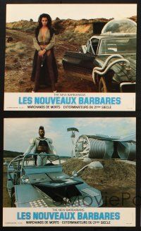 4e190 NEW BARBARIANS set of 10 French LCs '82 I Nuovi barbari, sci-fi, Fred Williamson!