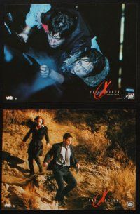 4e206 X-FILES set of 8 French LCs '98 David Duchovny, Gillian Anderson, Lone Gunmen, sci-fi!