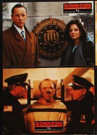 4e267 SILENCE OF THE LAMBS set of 8 German LCs '91 great images of Jodie Foster, Anthony Hopkins!