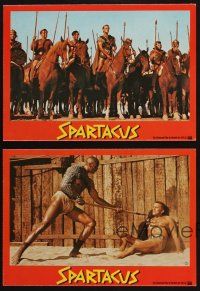 4e268 SPARTACUS set of 8 German LCs R70s Stanley Kubrick & Kirk Douglas epic, gladiator classic!