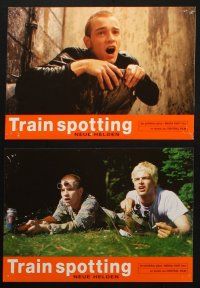 4e271 TRAINSPOTTING set of 8 German LCs '96 heroin drug addict Ewan McGregor,directed by Danny Boyle