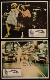 4e046 AMERICAN GRAFFITI 7 Mexican LCs '73 classic, Paul Le Mat, Charlie Martin Smith, Candy Clark!
