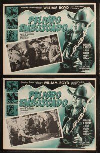 4e039 FOOL'S GOLD set of 8 Mexican LCs R50s William Boyd as Hopalong Cassidy, Law of the Trail!