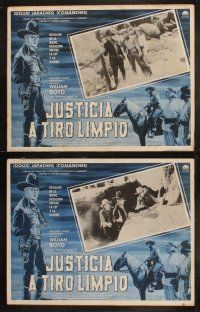 4e045 SIX SHOOTER JUSTICE set of 8 Mexican LCs R50s William Boyd as Hopalong Cassidy!