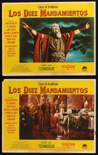 4e054 TEN COMMANDMENTS set of 4 Mexican LCs R60s DeMille classic starring Heston & Brynner!