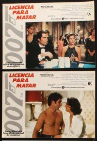 4e145 LICENCE TO KILL set of 9 Spanish LCs '89 Timothy Dalton as Bond, Carey Lowell, Talisa Soto!