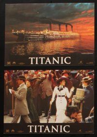 4e150 TITANIC set of 7 Spanish LCs '97 Leonardo DiCaprio, Kate Winslet, directed by James Cameron!