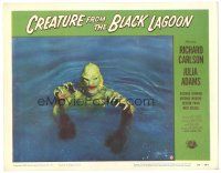 4f034 CREATURE FROM THE BLACK LAGOON LC #8 '54 classic close up of monster emerging from water!