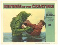 4f056 REVENGE OF THE CREATURE LC #7 '55 c/u of John Bromfield in water attacked by the monster!
