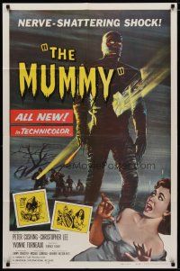4f270 MUMMY 1sh '59 Terence Fisher Hammer horror, art of Christopher Lee as the monster!