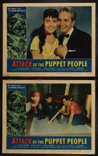 4f238 ATTACK OF THE PUPPET PEOPLE 8 LCs '58 great images with all the special effects scenes!