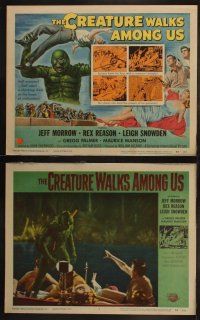 4f110 CREATURE WALKS AMONG US 8 LCs '56 includes all the great monster images + title card artwork!