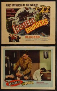 4f278 INVISIBLE INVADERS 8 LCs '59 an unearthly enemy defying modern science in a war to the death!