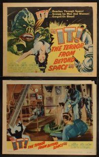 4f242 IT! THE TERROR FROM BEYOND SPACE 8 LCs '58 three cool monster scenes + title card art & more!