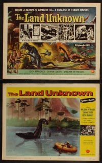 4f196 LAND UNKNOWN 8 LCs '57 a paradise of hidden terrors, cool dinosaur special effects images!
