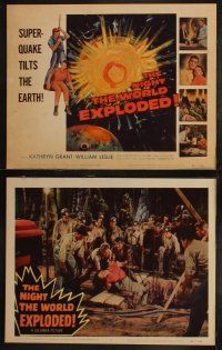4f193 NIGHT THE WORLD EXPLODED 8 LCs '57 a super-quake tilts the Earth & nature goes mad!
