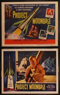 4f029 PROJECT MOONBASE 8 LCs '53 Robert Heinlein, great sci-fi images of astronauts in space!