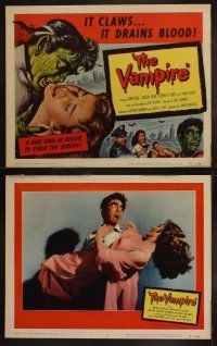 4f202 VAMPIRE 8 LCs '57 monster John Beal, Coleen Gray, Kenneth Tobey, it claws, it drains blood!