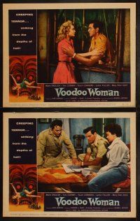 4f189 VOODOO WOMAN 8 LCs '57 Marla English, Tom Conway, creeping terror from the depths of Hell!