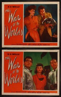 4f012 WAR OF THE WORLDS 8 LCs '53 rare full set from the most classic H.G. Wells sci-fi movie!