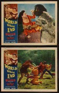 4f113 WORLD WITHOUT END 8 LCs '56 CinemaScope sci-fi thriller hurls you into the year 2508!