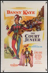 4g091 COURT JESTER linen 1sh '55 classic wacky Danny Kaye, Glynis Johns, Basil Rathbone