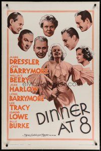 4g111 DINNER AT 8 linen 1sh R62 Jean Harlow in one of the most classic all-star romantic comedies!