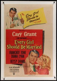 4g125 EVERY GIRL SHOULD BE MARRIED linen 1sh '48 hapless doctor Cary Grant & pretty Diana Lynn!