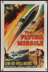 4g143 FLYING MISSILE linen 1sh '51 Glenn Ford, Viveca Lindfors, smart bomb that stalks its prey!