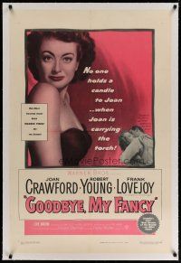 4g168 GOODBYE MY FANCY linen 1sh '51 no one holds a candle to Joan Crawford & Robert Young!