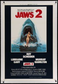 4g214 JAWS 2 linen int'l 1sh '78 just when you thought it was safe to go back in the water!