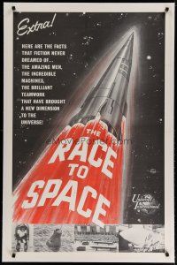 4g332 RACE TO SPACE linen 1sh '59 incredible machines & brilliant teamwork brought it to you!