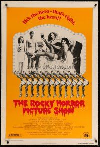 4g354 ROCKY HORROR PICTURE SHOW linen style B 1sh '75 Tim Curry's the hero, that's right, the hero!