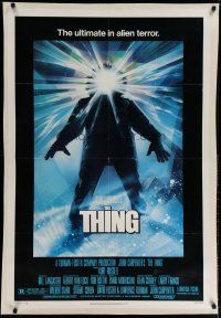 4g414 THING linen 1sh '82 John Carpenter classic sci-fi horror, Drew Struzan art!
