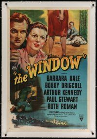 4g465 WINDOW linen 1sh '49 imagination was not what held Bobby Driscoll fear-bound by the window!