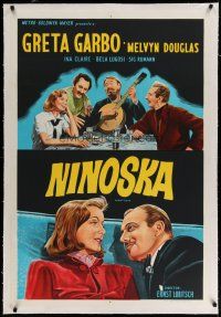 4h249 NINOTCHKA linen Argentinean R60s different art of Greta Garbo, Melvyn Douglas & top cast!